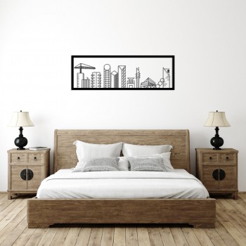 Деревянная картина "Modern City"  (70 x 23 см)