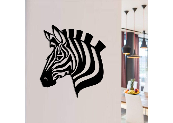  Деревянная дизайнерская картина "Zebra"  (50 x 45 см)  1 — купить в PORTES.UA