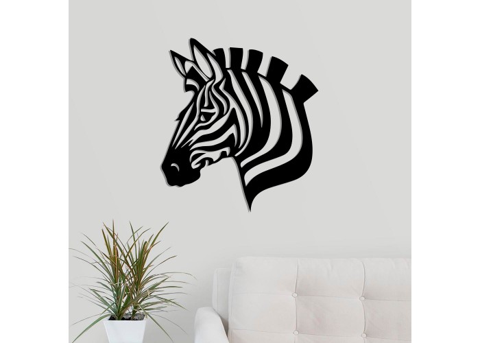  Деревянная дизайнерская картина "Zebra"  (50 x 45 см)  3 — купить в PORTES.UA