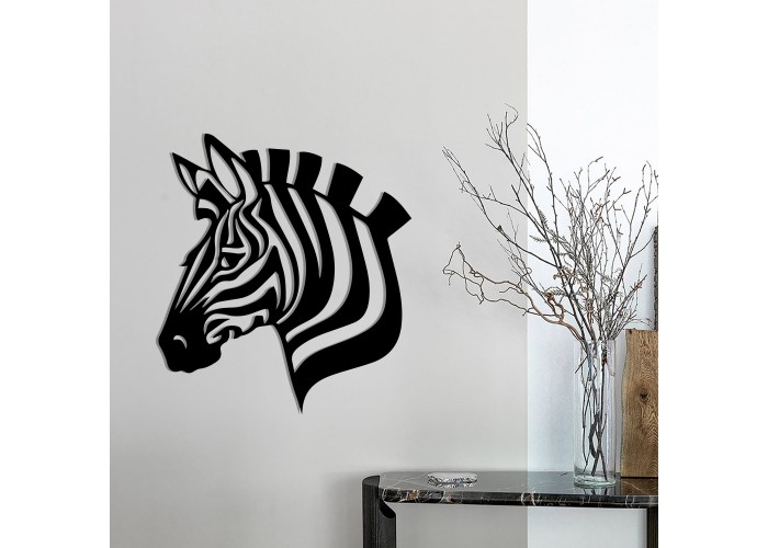  Деревянная дизайнерская картина "Zebra"  (50 x 45 см)  2 — купить в PORTES.UA