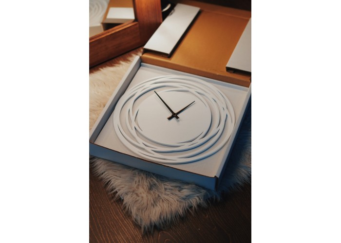  Белые настенные часы Moku Shirakawa (38 x 38 см)  8 — купить в PORTES.UA