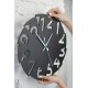 Чорний настінний годинник Moku Osaka (38 x 38 см)