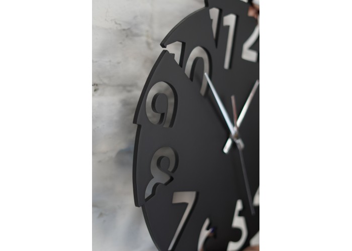  Чорний настінний годинник Moku Osaka (38 x 38 см)  4 — замовити в PORTES.UA
