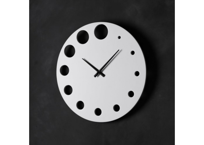  Белые настенные часы Moku Point (38 x 38 см)  3 — купить в PORTES.UA