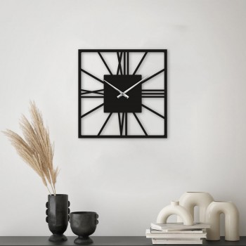 Черные настенные часы Moku Fukuoka (38 x 38 см)