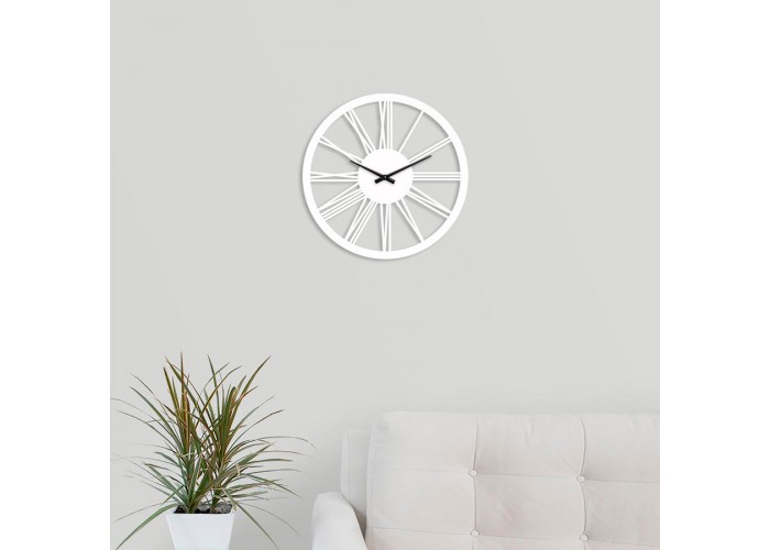  Белые настенные часы Moku Yamamoto (48 x 48 см)  2 — купить в PORTES.UA