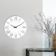 Білий настінний годинник Moku Otaru (48 x 48 см)