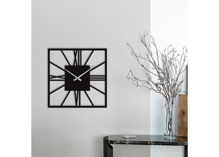  Черные настенные часы Moku Fukuoka (38 x 38 см)  3 — купить в PORTES.UA