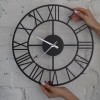 Чорний настінний годинник Moku Nagasaki (48 x 48 см)