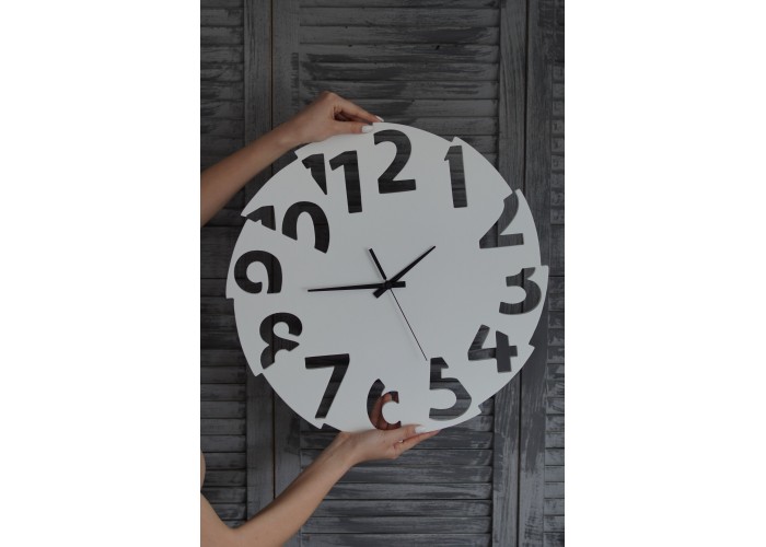  Білий настінний годинник Moku Osaka (38 x 38 см)  3 — замовити в PORTES.UA