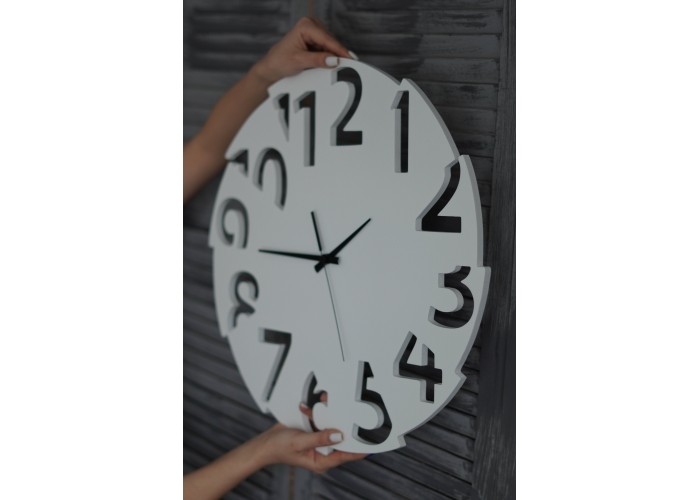  Білий настінний годинник Moku Osaka (38 x 38 см)  5 — замовити в PORTES.UA