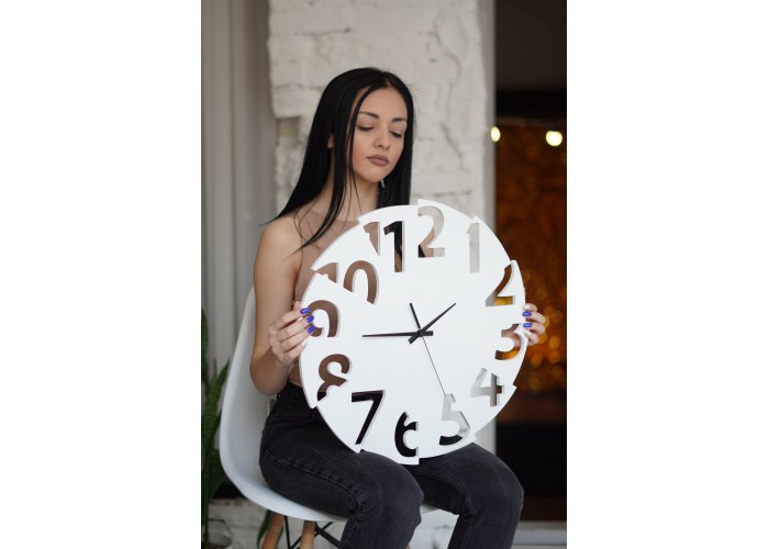  Белые настенные часы Moku Osaka (38 x 38 см)  4 — купить в PORTES.UA
