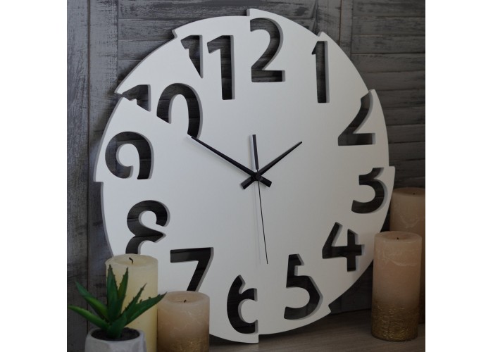  Білий настінний годинник Moku Osaka (38 x 38 см)  1 — замовити в PORTES.UA