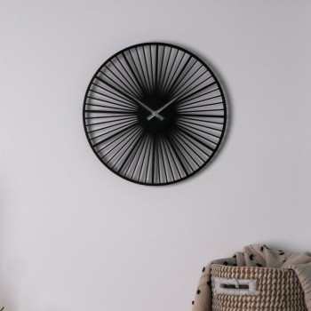 Чорний настінний годинник Moku Circum (38 x 38 см)