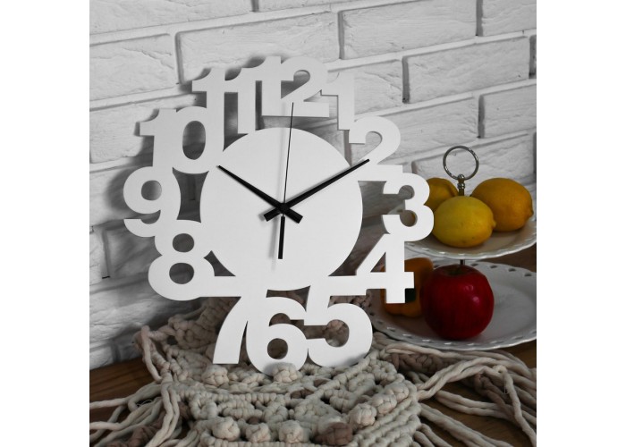  Білий настінний годинник Moku Nakameguro (38 x 38 см)  3 — замовити в PORTES.UA