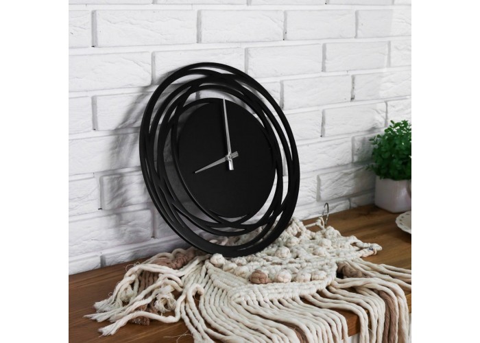  Чорний настінний годинник Moku Shirakawa (38 x 38 см)  4 — замовити в PORTES.UA