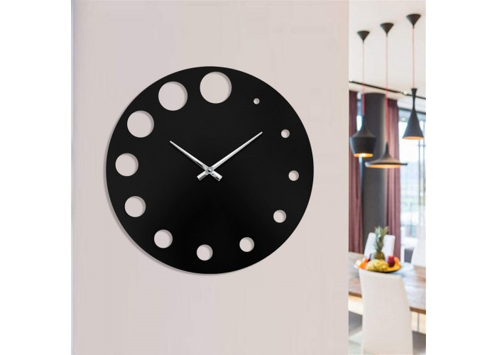  Черные настенные часы Moku Point (38 x 38 см)  2 — купить в PORTES.UA