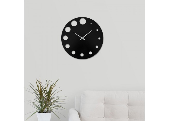  Черные настенные часы Moku Point (38 x 38 см)  5 — купить в PORTES.UA