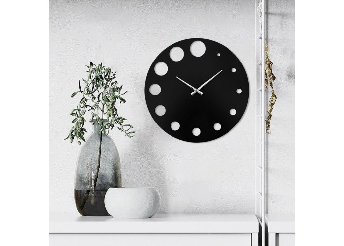  Черные настенные часы Moku Point (38 x 38 см)  1 — купить в PORTES.UA