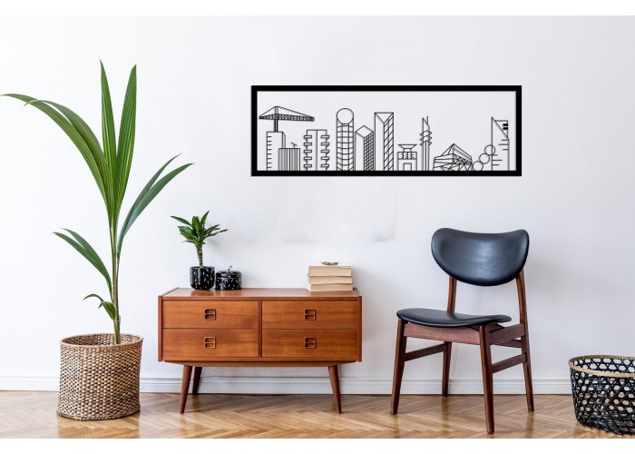  Дерев'яний малюнок "Modern City" (90 x 30 см)  4 — замовити в PORTES.UA