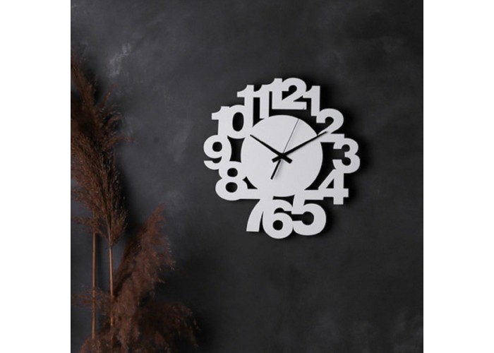  Білий настінний годинник Moku Nakameguro (38 x 38 см)  1 — замовити в PORTES.UA