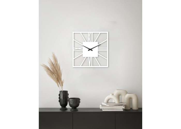  Белые настенные часы Moku Fukuoka (38 x 38 см)  4 — купить в PORTES.UA