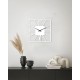 Білий настінний годинник Moku Fukuoka (38 x 38 см)