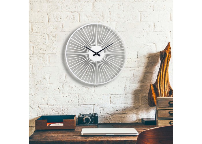  Белые настенные часы Moku Circum (38 x 38 см)  2 — купить в PORTES.UA