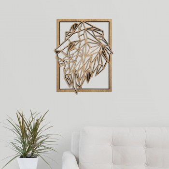 Дерев'яний малюнок Moku "Лев" 32х48 см