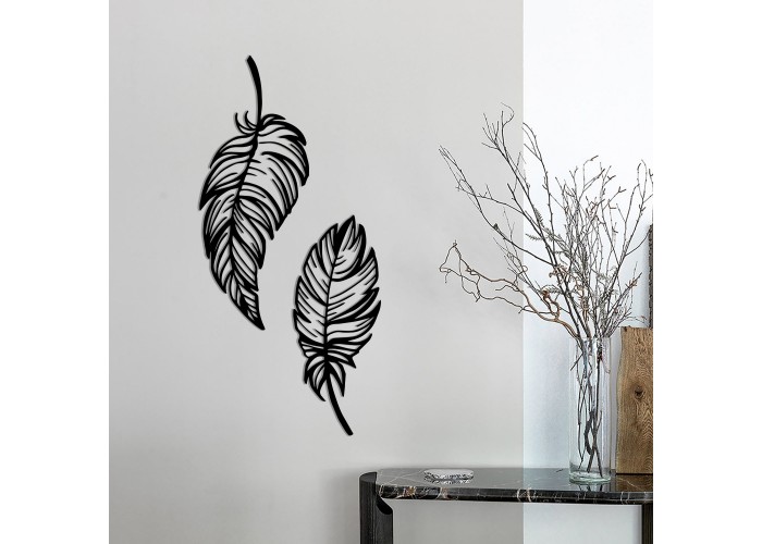  Дерев'яна картина "Feathers" (50 x 24 см)  2 — замовити в PORTES.UA