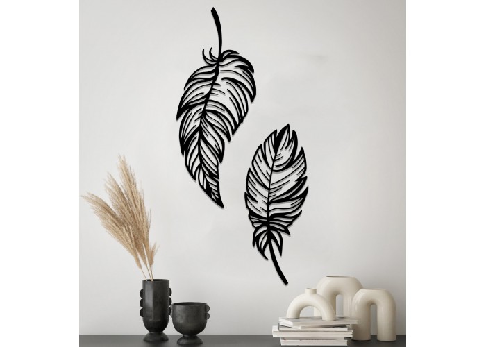  Дерев'яна картина "Feathers" (50 x 24 см)  1 — замовити в PORTES.UA