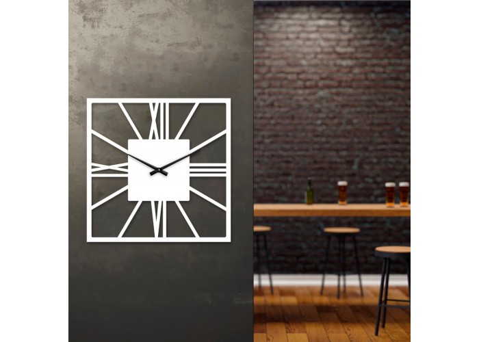  Білий настінний годинник Moku Fukuoka (38 x 38 см)  2 — замовити в PORTES.UA