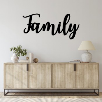 Дерев'яний малюнок "Family" (60 x 25 см)
