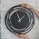 Черные настенные часы Moku Shirakawa (48 x 48 см)