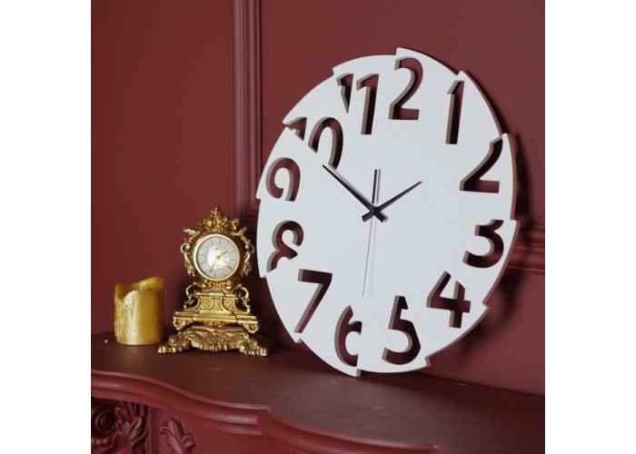  Белые настенные часы Moku Osaka (48 x 48 см)  2 — купить в PORTES.UA
