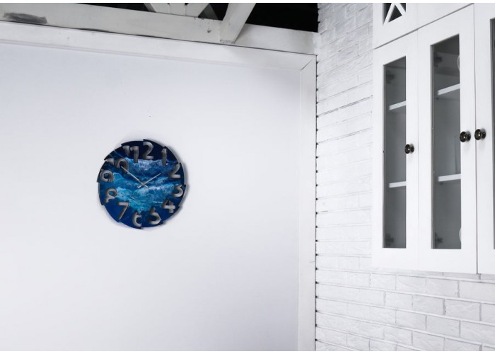  Настенные часы с эпоксидной смолы Moku Epoxy (38 x 38 см)  4 — купить в PORTES.UA