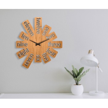 Дерев'яний настінний годинник Moku Taito (38 x 38 см)