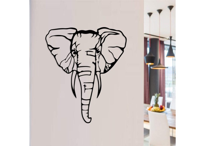  Дерев'яна дизайнерська картина "Elephant" (50 x 42 см)  2 — замовити в PORTES.UA