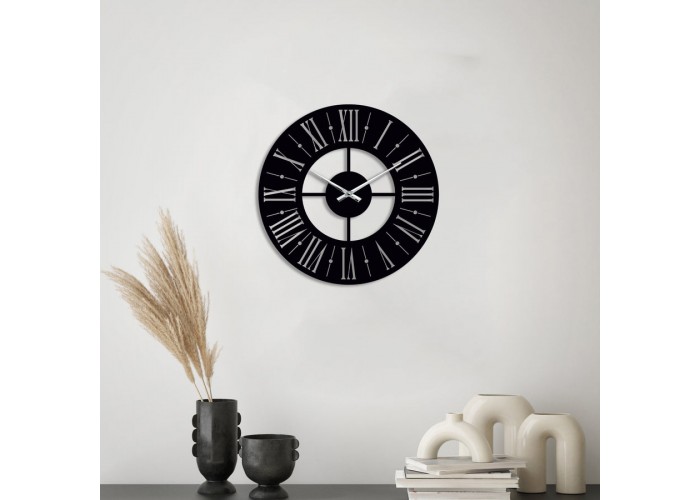  Черные настенные часы Moku Hitachi  (48 x 48 см)  2 — купить в PORTES.UA