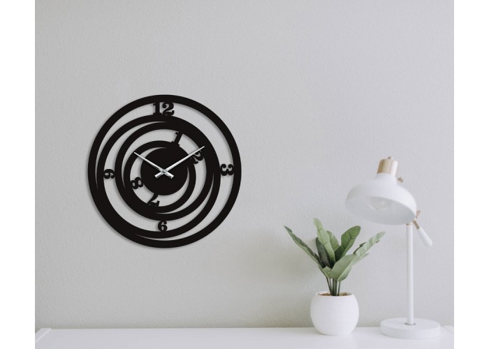  Чорний дизайнерський настінний годинник Moku Ono (38 x 38 см)  4 — замовити в PORTES.UA