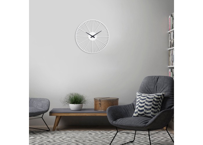 Білий настінний годинник Moku Circum (48 x 48 см)  5 — замовити в PORTES.UA