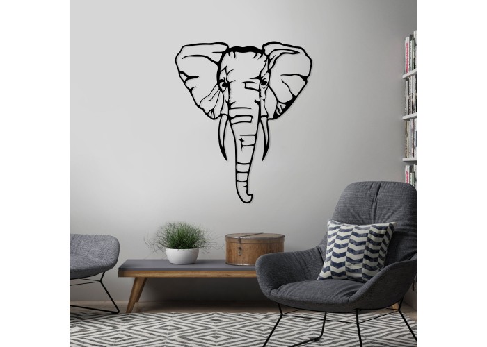  Дерев'яна дизайнерська картина "Elephant" (50 x 42 см)  3 — замовити в PORTES.UA