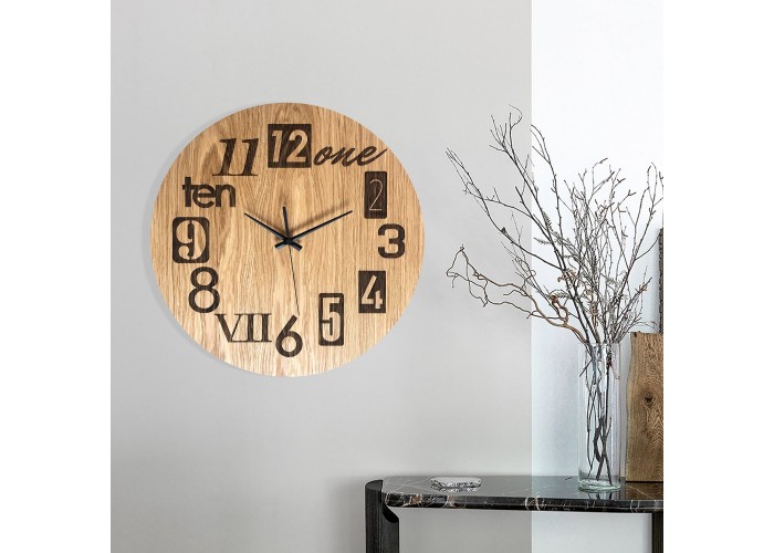  Дерев'яний настінний годинник Moku Kyoto (38 x 38 см)  1 — замовити в PORTES.UA