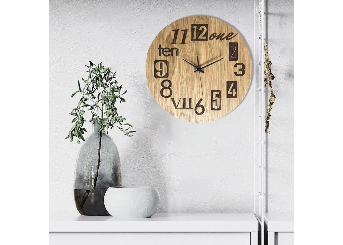  Деревянные настенные часы Moku Kyoto (38 x 38 см)  2 — купить в PORTES.UA