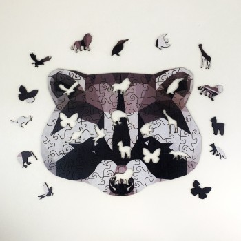 Дерев'яний пазл Moku Panda S (19 x 24 см, 56 деталей)