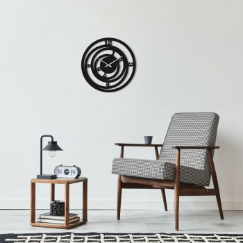 Чорний дизайнерський настінний годинник Moku Ono (38 x 38 см)
