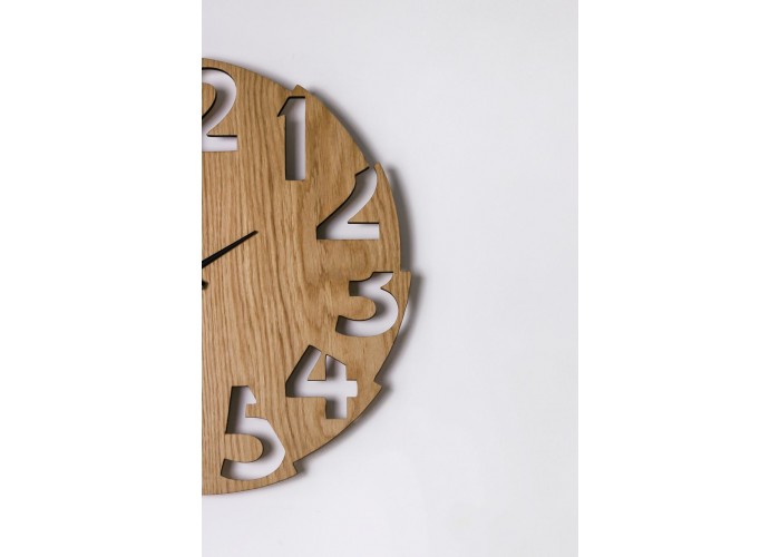  Белые Деревянные настенные часы Moku Osaka (48 x 48 см)  2 — купить в PORTES.UA