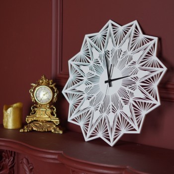 Білий настінний годинник Moku Yokohama (38 x 38 см)