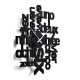Черные настенные часы Moku Cosmopolite (38 x 38 см)