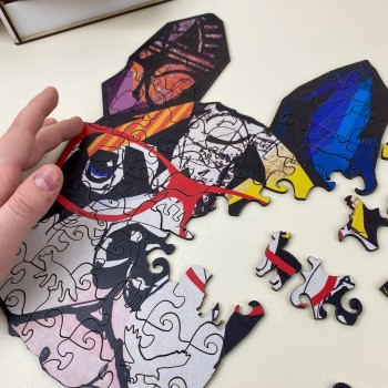 Дерев'яний пазл Moku Modern Dog S (24,5 x 18 см, 52 деталей)